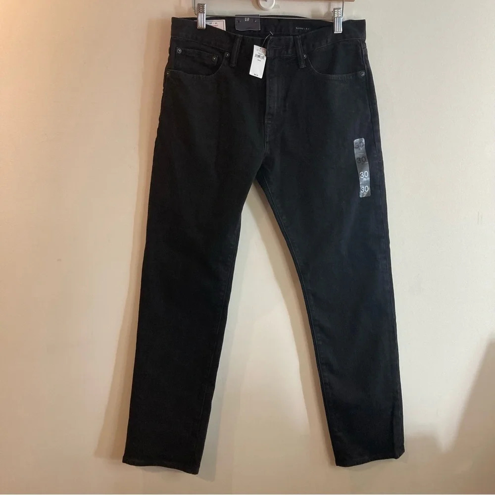GAP Sz 30 x 30 Straight Gapflex Jeans in Black New with tags